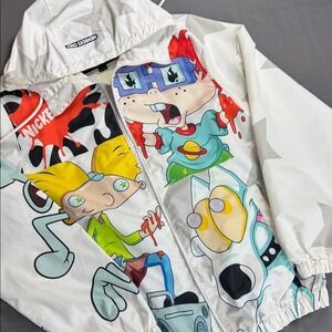 Members Only x Nickelodeon Unisex Y2K Windbreaker Jacket Size‎ S